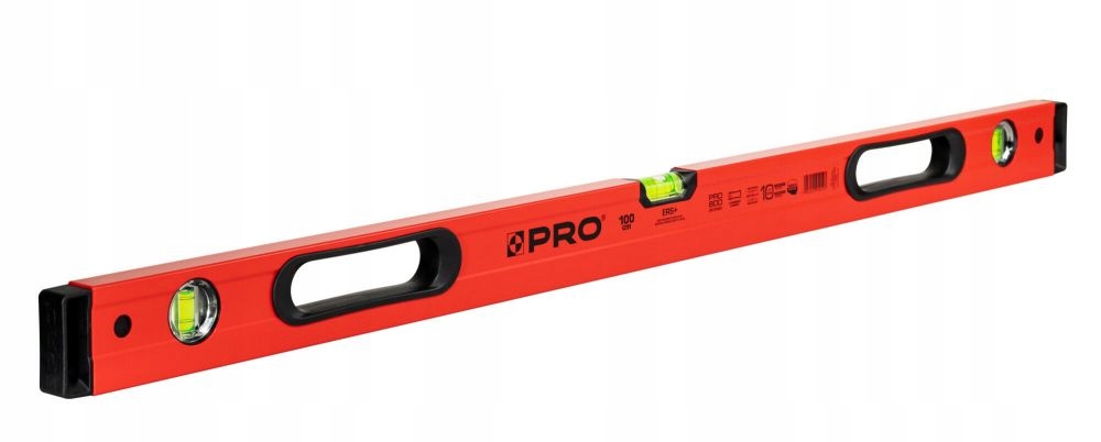 POZIOMNICA PRO800 MAL. CZERWONA UCHW. 250 CM