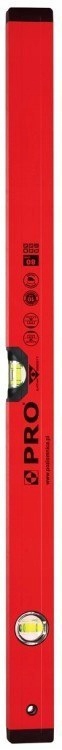 POZIOMNICA PRO600 MAL. CZERWONA MAGN. 120 CM