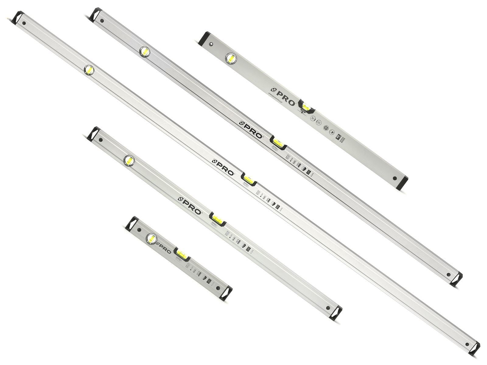 POZIOMNICA PRO600 ANOD. SREBRNA 200 CM