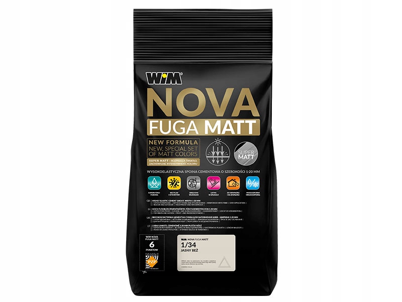 WIM NOVA FUGA MATT ZAPRAWA DO FUGOWANIA 2 KG - CZARNY 1/22